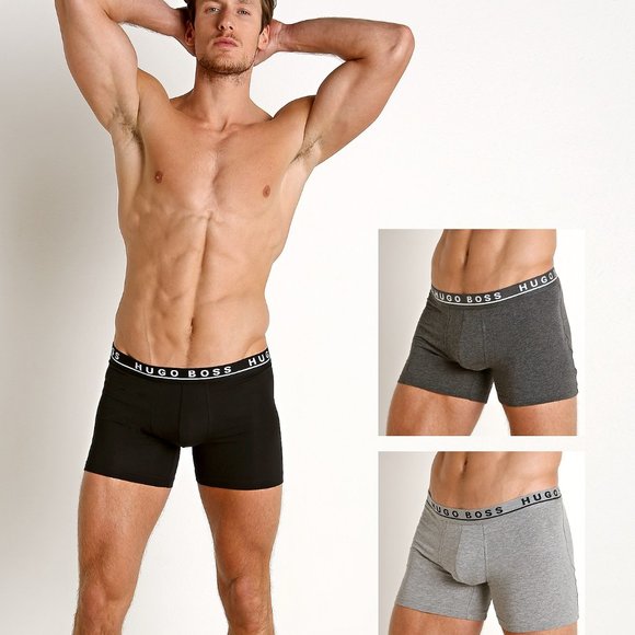 Hugo BOSS Boxer Briefs 3 Pack Cotton Stretch - New In Box - Picture 2 of 4